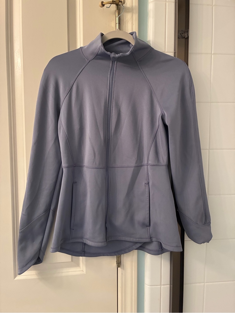 Apana Jacket Womens Small Lavender Purple Athletic Full Zipper Warm Up Yoga Gym